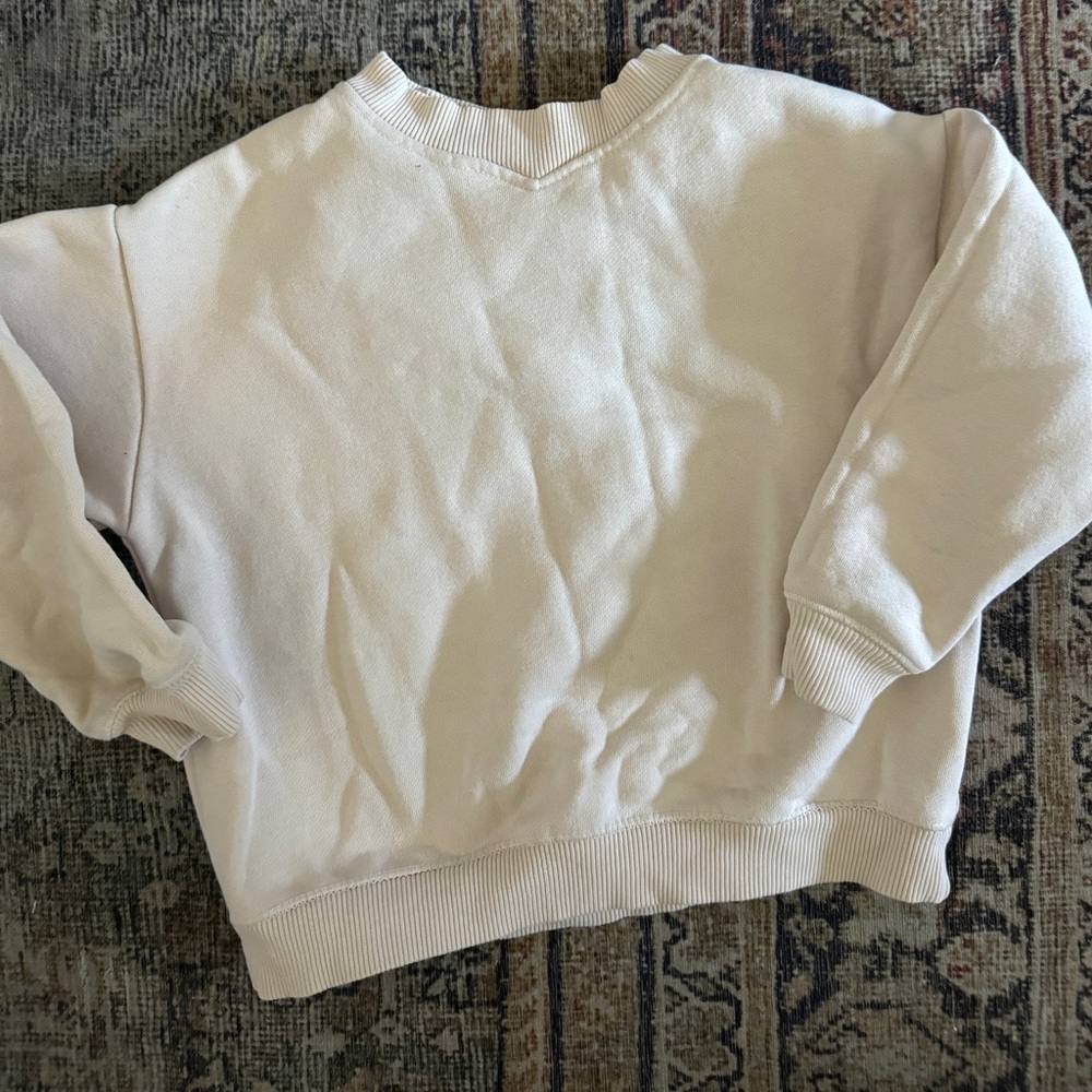Zara kids cream sweatshirt